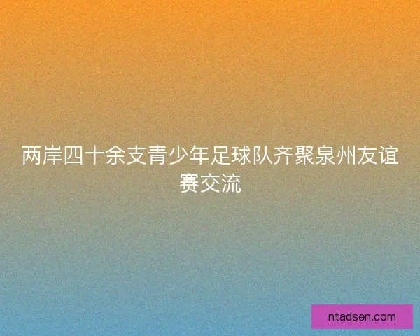 两岸四十余支青少年足球队齐聚泉州友谊赛交流 两岸四十余支青少年足球队齐聚泉州友谊赛交流